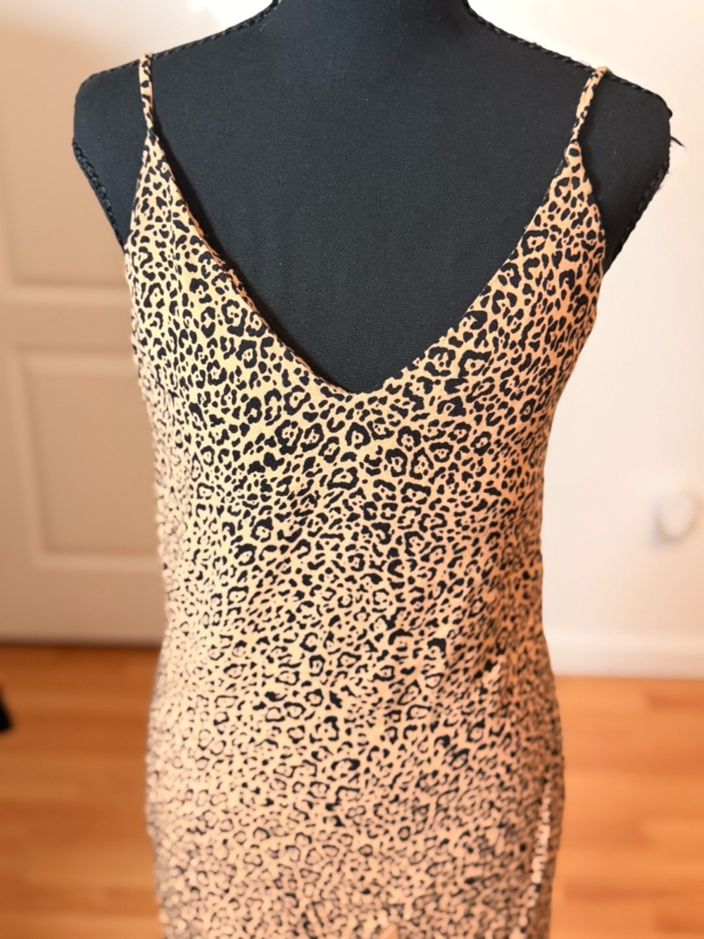 Reformation Y2K Leopard Print Slip Mini Dress Sz S - Picture 2 of 6